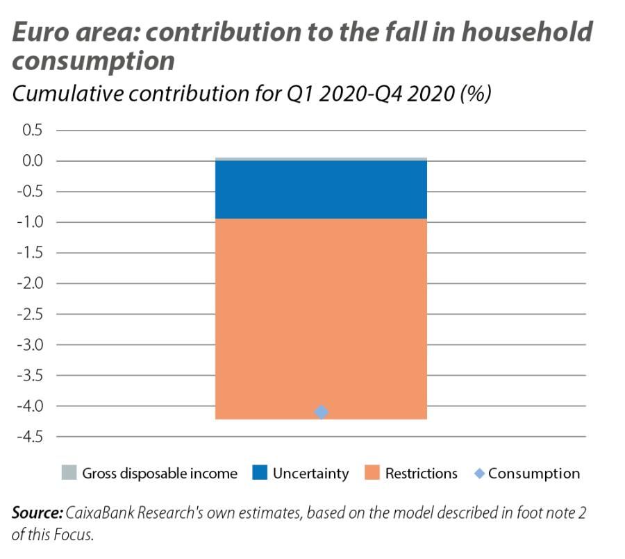 Euro area: contribution to the fall in household consumption