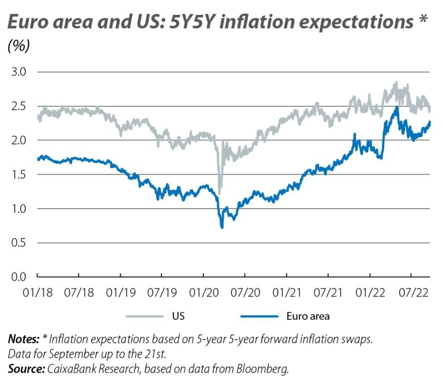 Euro ar ea and U S: 5Y5Y inflatio n expectations
