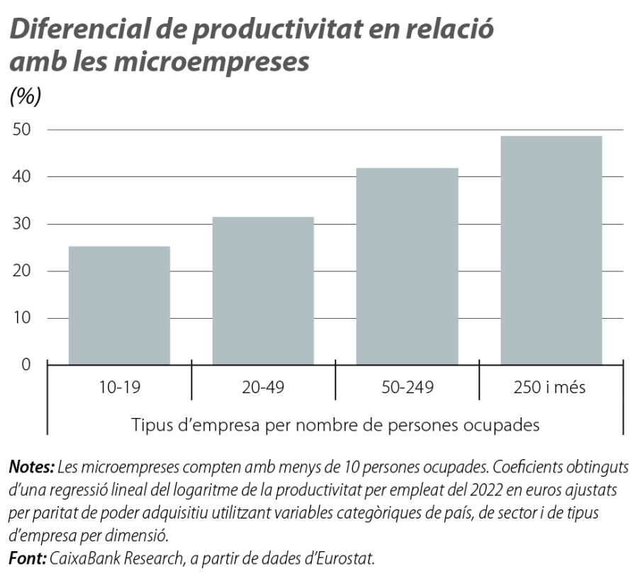 Diferencial de productivitat en relació amb les microempreses