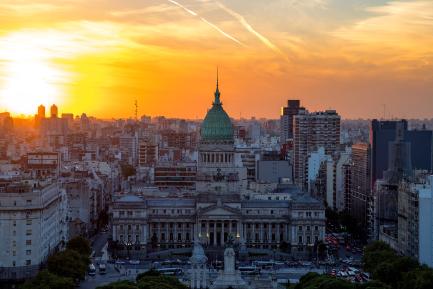 Vista del Palacio Barolo, Buenos Aires, Argentina